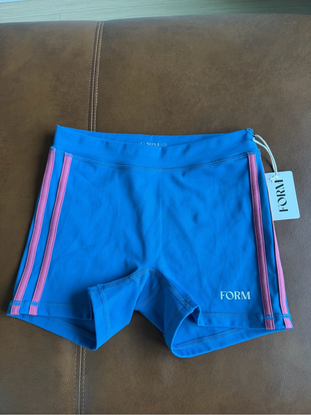 FORM Mini Shorts with Pink Stripe